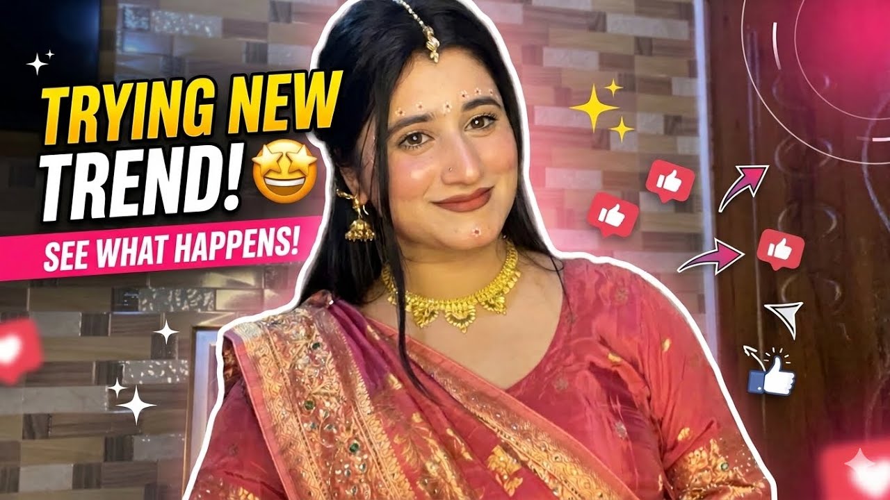 Today I recreated the look of RadhaRani🧿#keepsupporting 