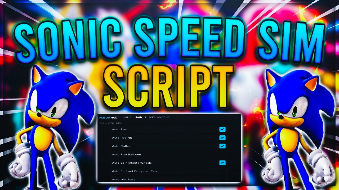 NEW] Sonic Speed Simulator Script / Hack, Auto Farm, Infinite Wheel Spins