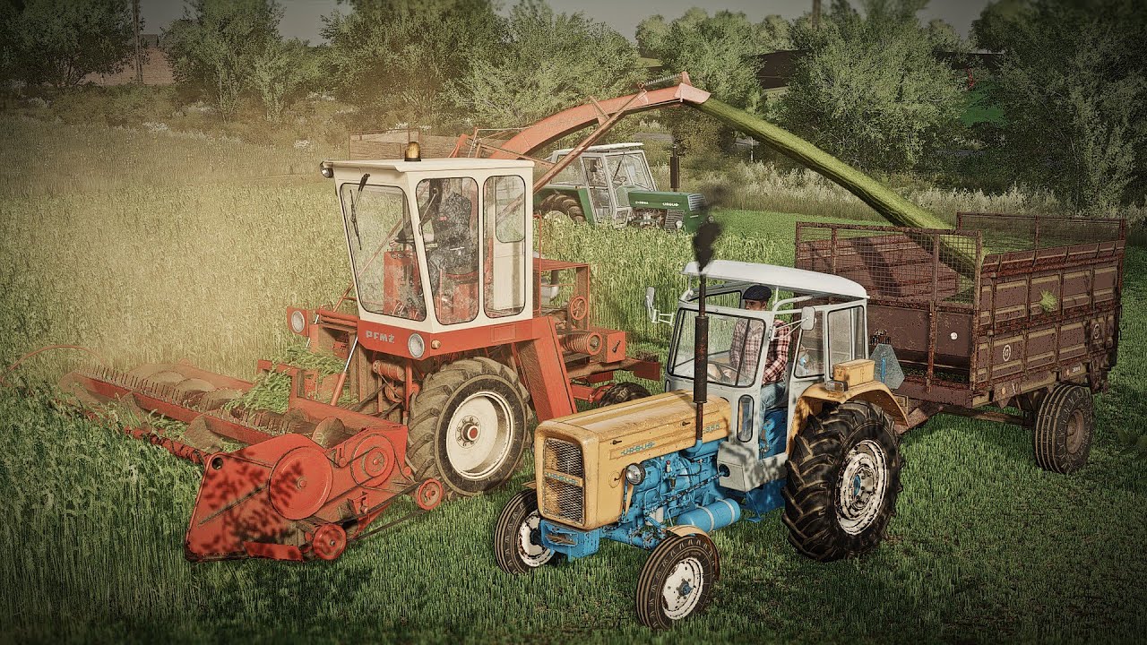 Wakacje w Boćkowie - Żyto na zielonkę i usługowy objazd okolicznych wsi.