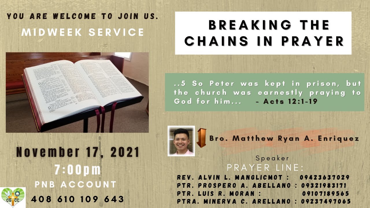 CGCC MIDWEEK WORSHIP AND PRAYER MEETING (November 17, 2021)