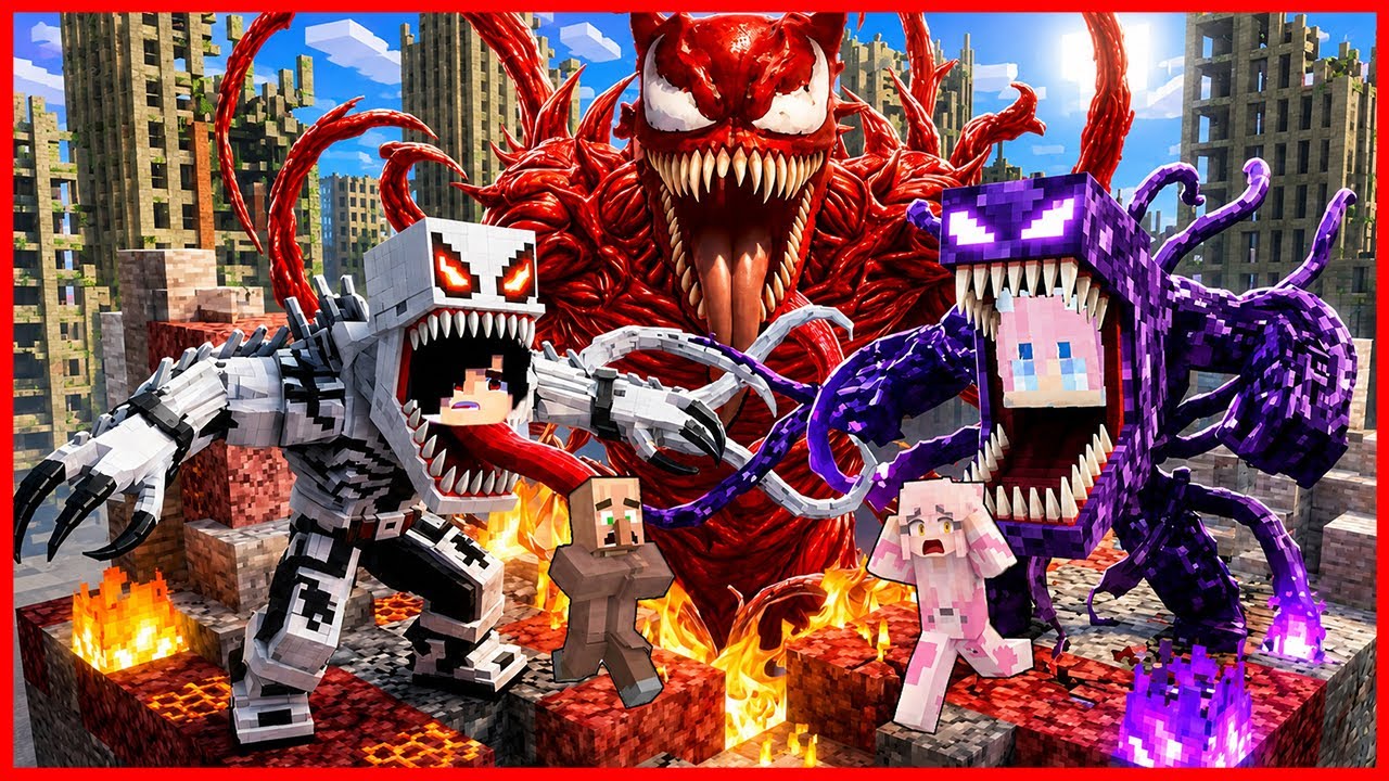 1000 YOUTUBER DI ADOPSI MENJADI VENOM CARNAGE WARNA WARNI DI MINECRAFT VS SAPIDERMAN JAHAAT