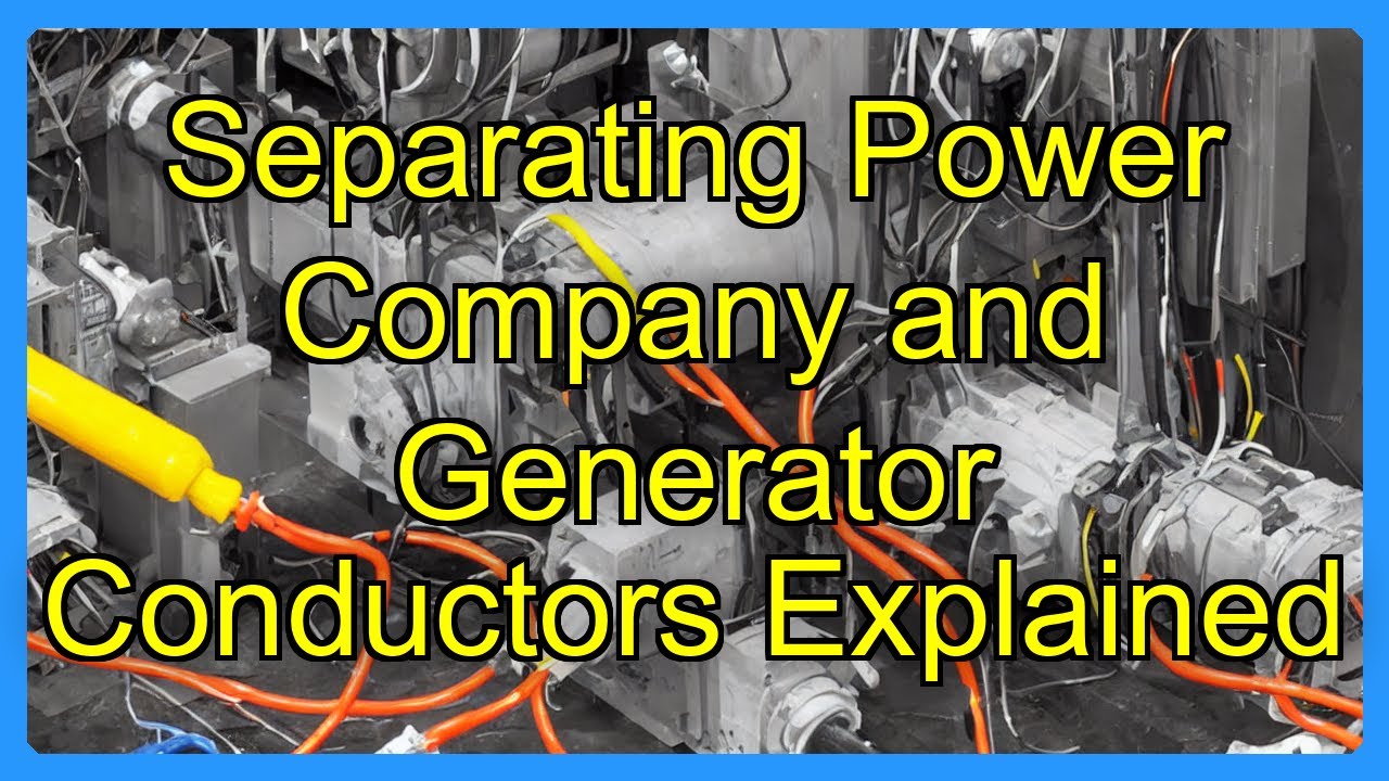 Separating Power Company and Generator Conductors Explained