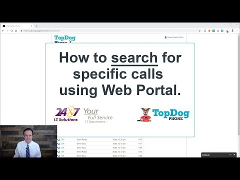 How to SEARCH for specific calls using the TopDog User Web Portal (Length = 1:24)