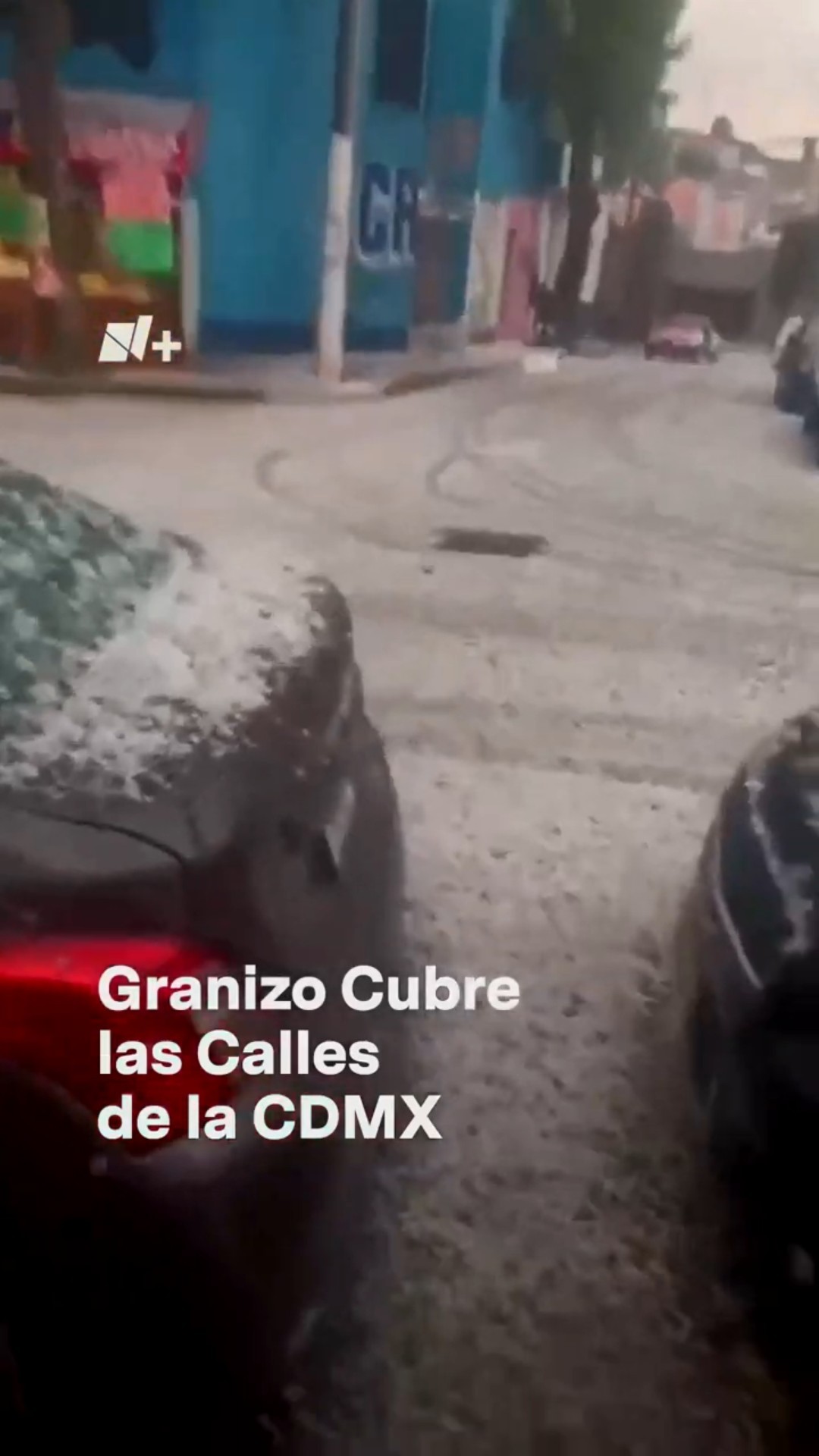 Granizo cubre las calles de la CDMX #nmas #lluvia #shorts