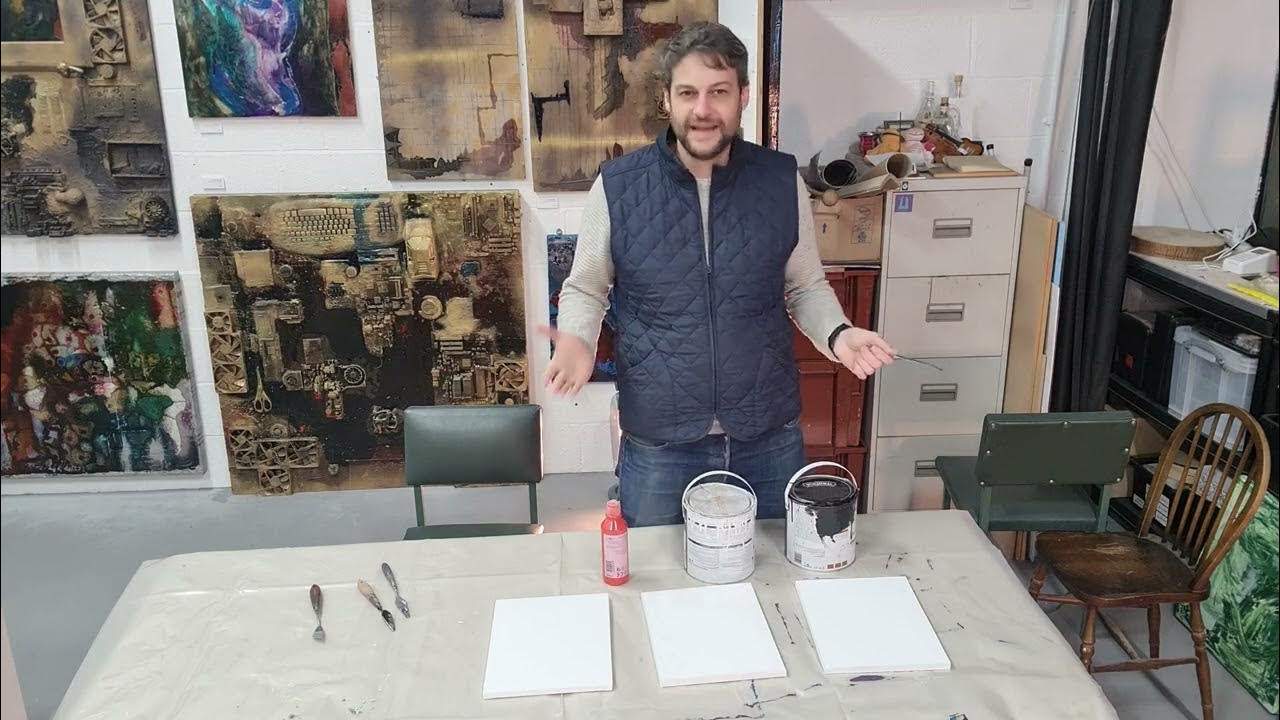 Paint like Jackson Pollock / action painting, drip technique / tutorial