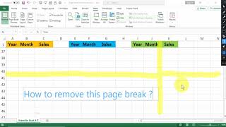 Page break removing trick in excel