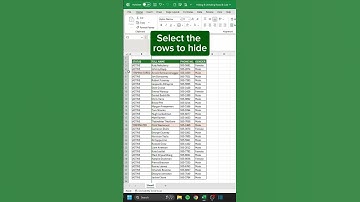 How to hide & unhide rows & columns #excel #exceltips #exceltutorial #exceltricks