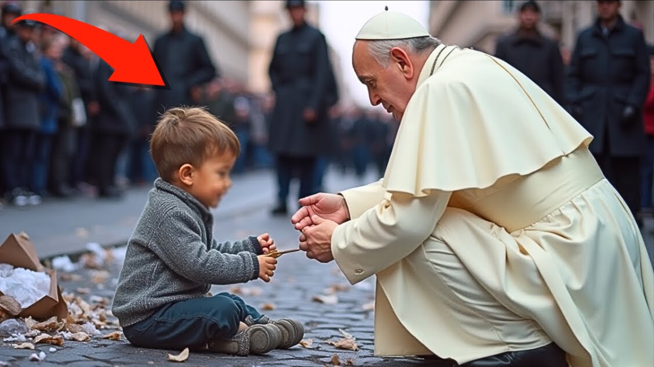 PAPA FRANCESCO VEDE UN BAMBINO DI STRADA MANGIARE RIFIUTI E CAMBIA LA