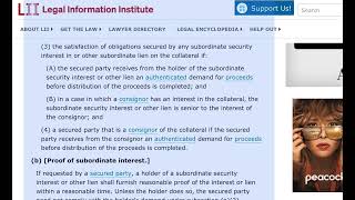 U.C.C. - ARTICLE 9 Part 6. Default Subpart 1. Default and Enforcement of Security Interest cont.