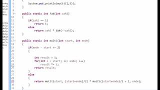 Fakultät berechnen mit Fork and Join