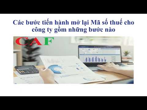 Video Dịch vụ mở khóa mã số thuế cho công ty - Caf global - youtube