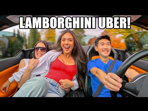 Picking Up UBER Riders In A Lamborghini!