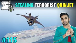STEALING QUINJET FORM TERRORIST, S AIRCRAFT CARRIER l GTA V