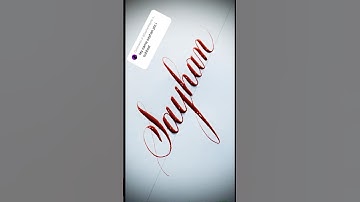 Copperplate calligraphy, tutorial: how I write your name #sayhan