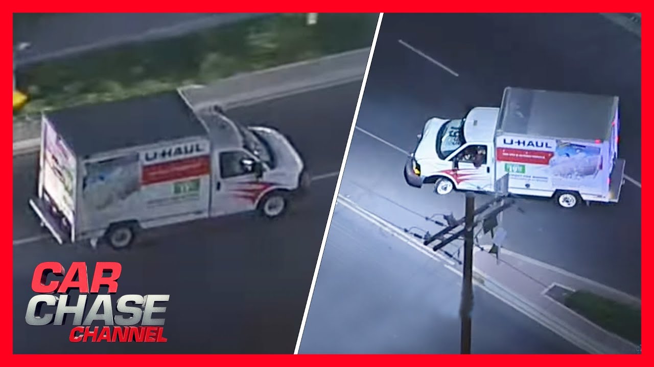 Stolen U-Haul truck leads authorities on LA pursuit | Car Chase Channel ...