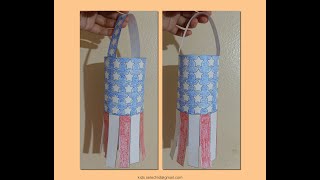 4th of July Craft American Flag Wind Sock Lantern Project for Memorial Day Flag Day