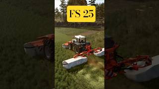 FS 25 mowing grass in the field #gameslife #fs25 #gaming #farming