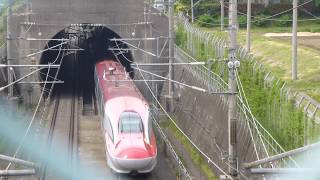栃木県北部を走行する東北新幹線　2014.05.25 09:04