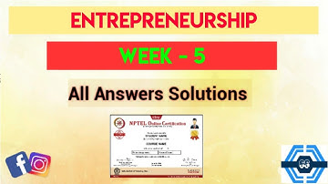 Entrepreneurship | Week 5 Quiz Assignment Answers 2023 | NPTEL ||