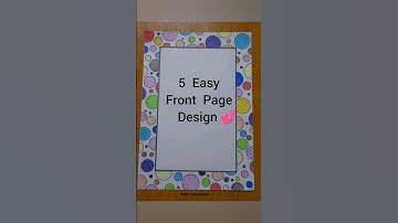 5 Easy front page design for school project #schoolproject #frontpage #frontpagedesign #diy #shorts