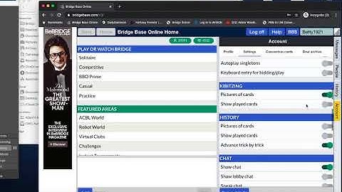Changing Settings on BBO
