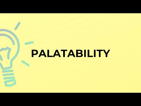 Definition Palatability