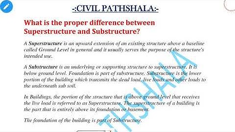 What is the difference between Superstructure & Substructure || SUPERSTRUCTURE  || SUBSTRUCTURE