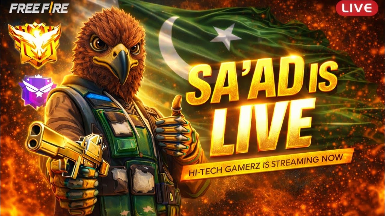PAKISTAN SERVER LIVE STREAM FREE FIRE | Hi-Tech Gamerz