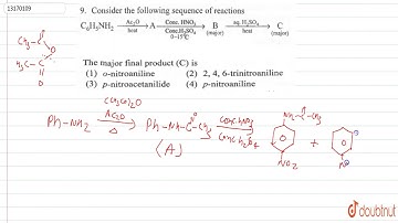 Consider the following sequence of reactions