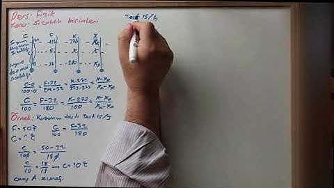 Fizik 9.Sınıf Sıcaklık Birimlerinin Dönüşümü