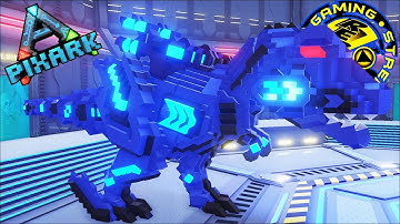 PixARK Skyward  Mecha T-rex BOSS fights and Tek Replicator!! [RePuG PixARK 35]