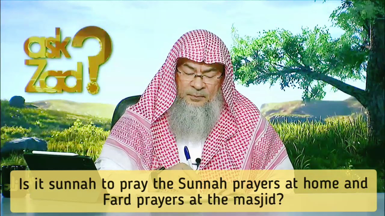 Is it sunnah to pray the sunnah prayers at home and fard prayers in the