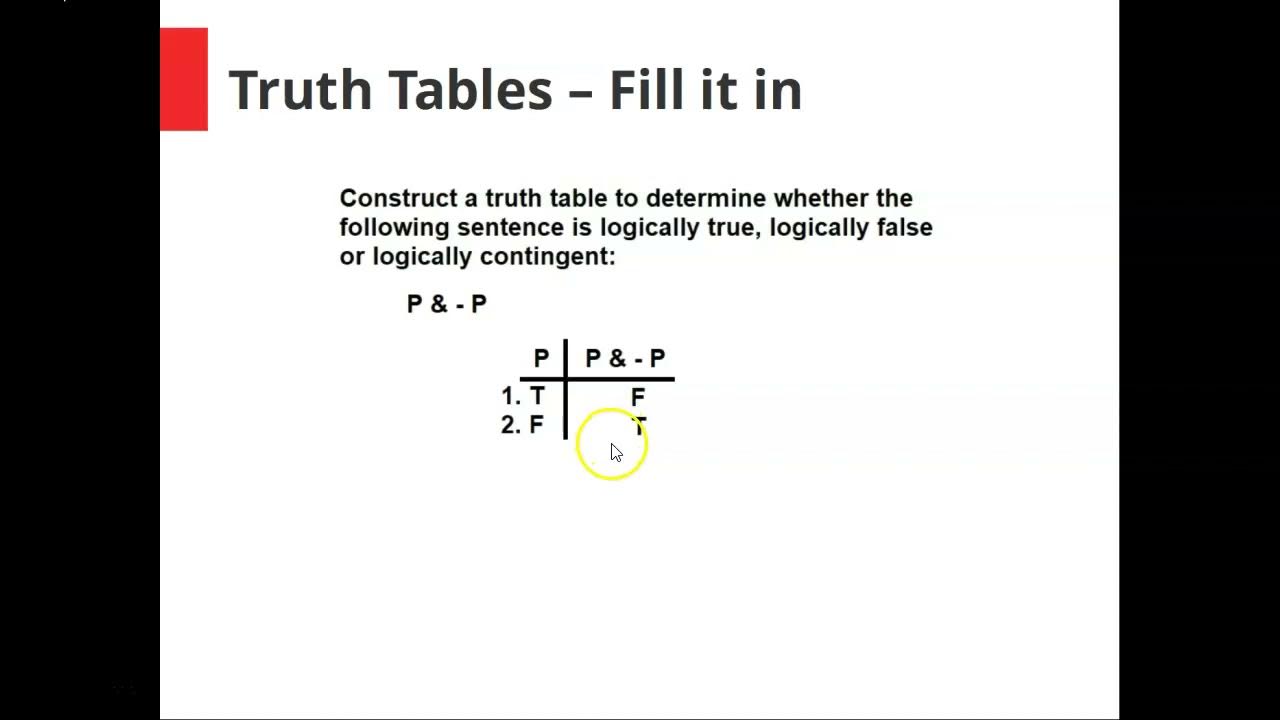 Truth Tables - Part I - YouTube