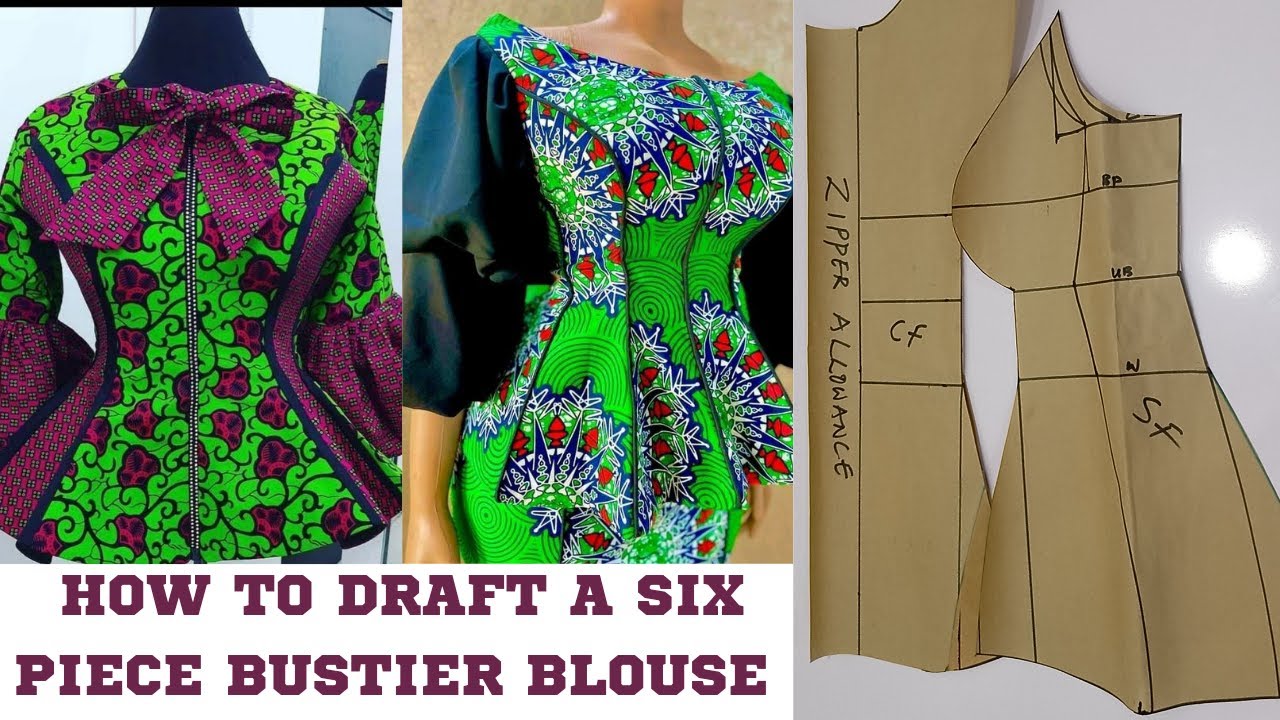 How to cut and sew a padded crop blouse with a front zipper and a puffy  sleeve 