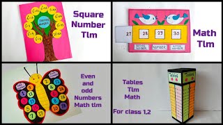 ​4 Easy & Creative Math TLM Working Models | Math TLM for Primary & Middle School