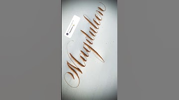 Copperplate calligraphy, tutorial: how I write your name #magdaleen
