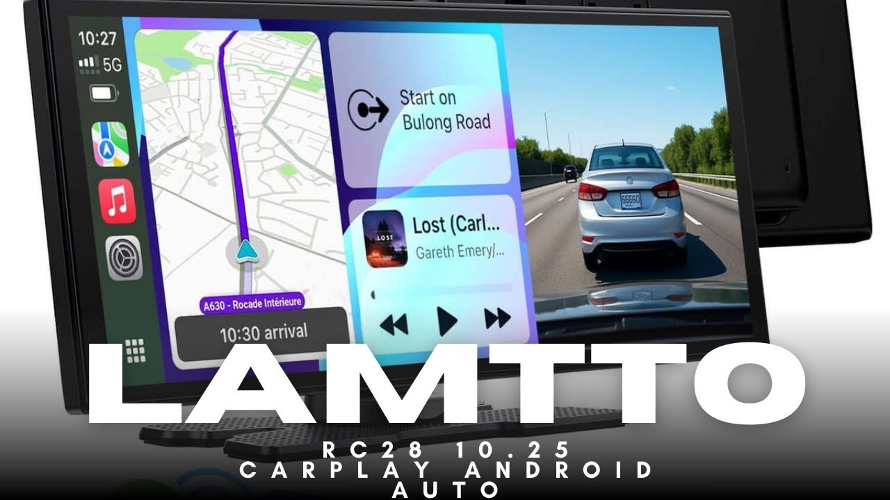 Lamtto RC28 wireless carplay screen with 2.5K dash cam - YouTube