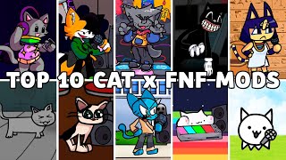 Top 10 Cat FNF Mods (VS Kapi, Ankha, Cartoon Cat, Beluga, Gumball) - Friday Night Funkin'