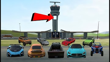 All Car Stunts Through ATC Tower // Extreme Car  Driving Simulator // Cars Gameplay