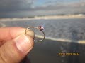 Beach Metal Detecting  4 RINGS with the  Minelab Equinox 800