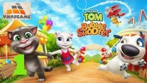 TALKING TOM BUBBLE SHOOTER Part 1 Level 1-10 (iOS, Android)