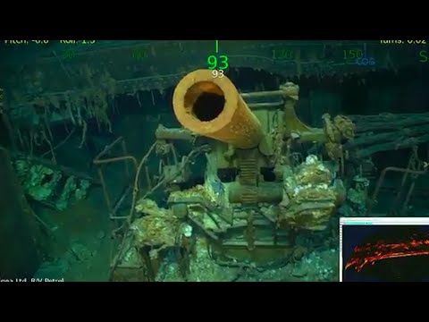 Underwater footage of sunken aircraft carrier USS Lexington  –  video