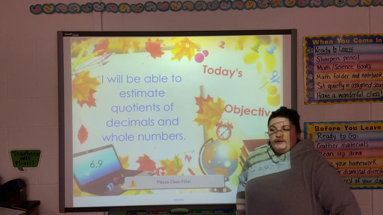 My Math Lesson 6.9 estimate Decimal Quotients 