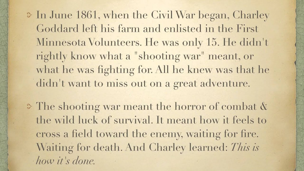 A Soldier's Heart By Gary Paulsen - YouTube
