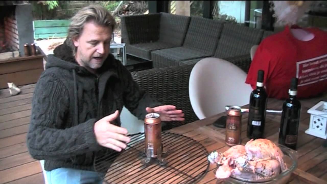 Kalkoen op blik, Tukey on beer can