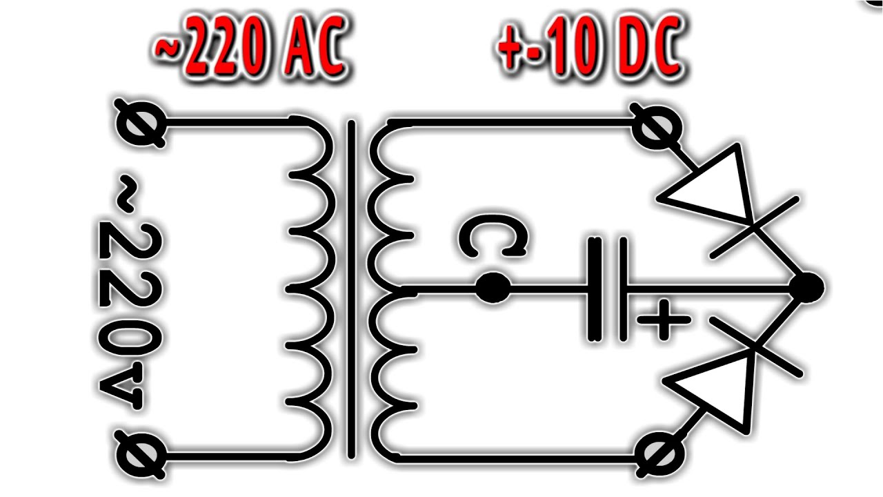 AC to DC wery easy / Простая схема Диодного Выпрямителя тока - YouTube