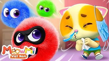 Cuộc thi quét dọn bụi bẩn | Mèo con và robot quét dọn | MeowMi Gia đình những chú mèo