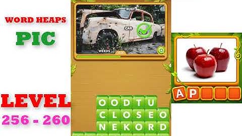 Word Heaps: Pic Puzzle Level 256 - 260 | All Answers | Walkthrough