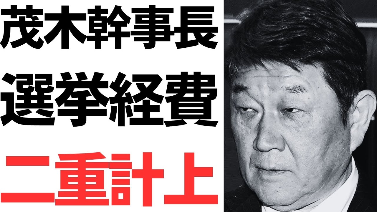 茂木敏充氏の選挙経費計上をめぐる問題を扱う動画のサムネイル