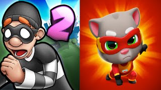 Robbery Bob 2 vs Talking Tom Hero Dash New Update Gameplay Android,ios Part 100 screenshot 5